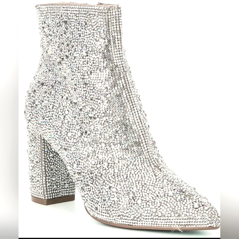 New Blue by Betsy Johnson Bling Booties